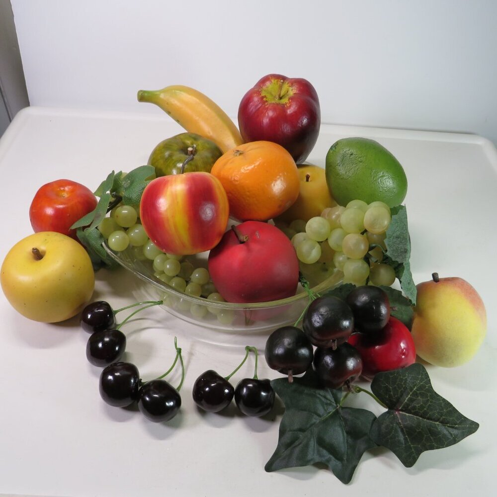 Large Vintage faux fruit collection for decor (variety of sizes)